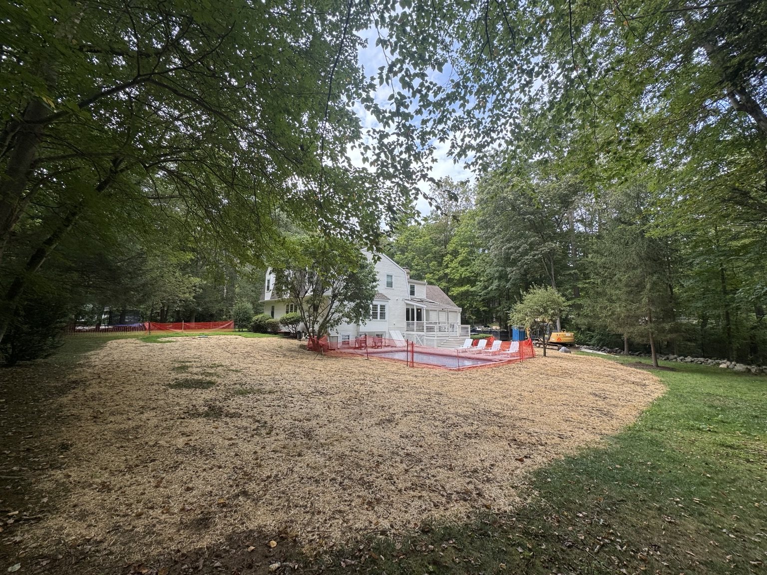 Finished yard expansion and grading in Connecticut